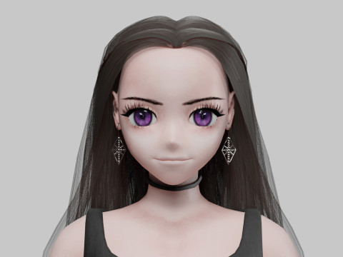 Standard anime girl V36644 3D मॉडल