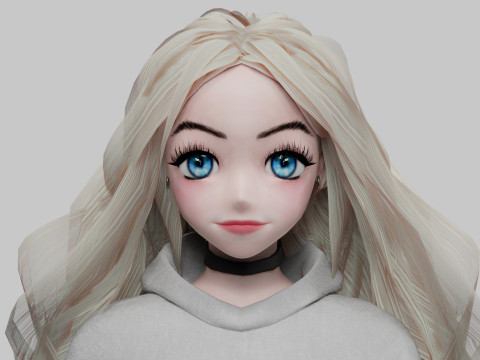 Standard Basic girl V40068 3D Модель