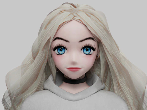 Standard Basic girl V40068 3D Model