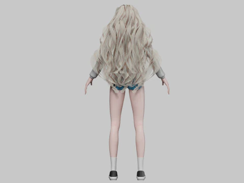 Standard Basic girl V40068 3D Model