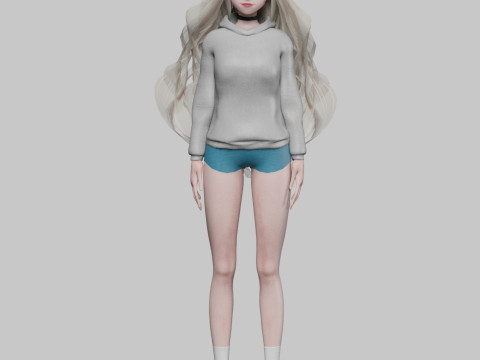 Standard Basic girl V40068 3D Модель