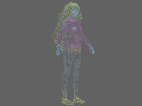 Standard Basic girl V40068 3D Модель