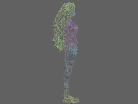 Standard Basic girl V40068 3D Модель