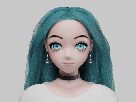 Standard cute girl V35801 3D मॉडल
