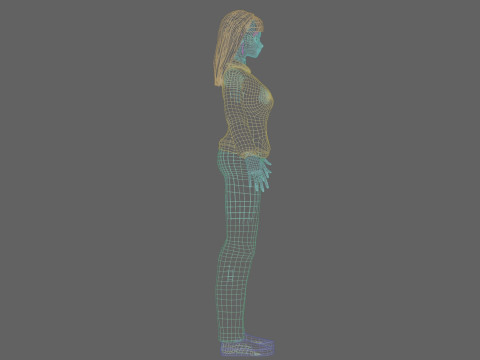 Stylized anime girl V33566 3D Model