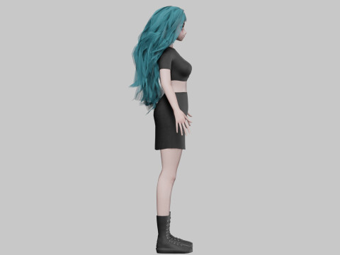 Stylized cute girl V40803 3D 模型