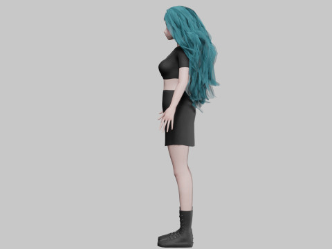 Stylized cute girl V40803 3D 模型