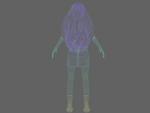 Stylized cute girl V40803 3D 模型