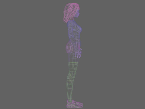Sweet anime girl V33866 Model 3D