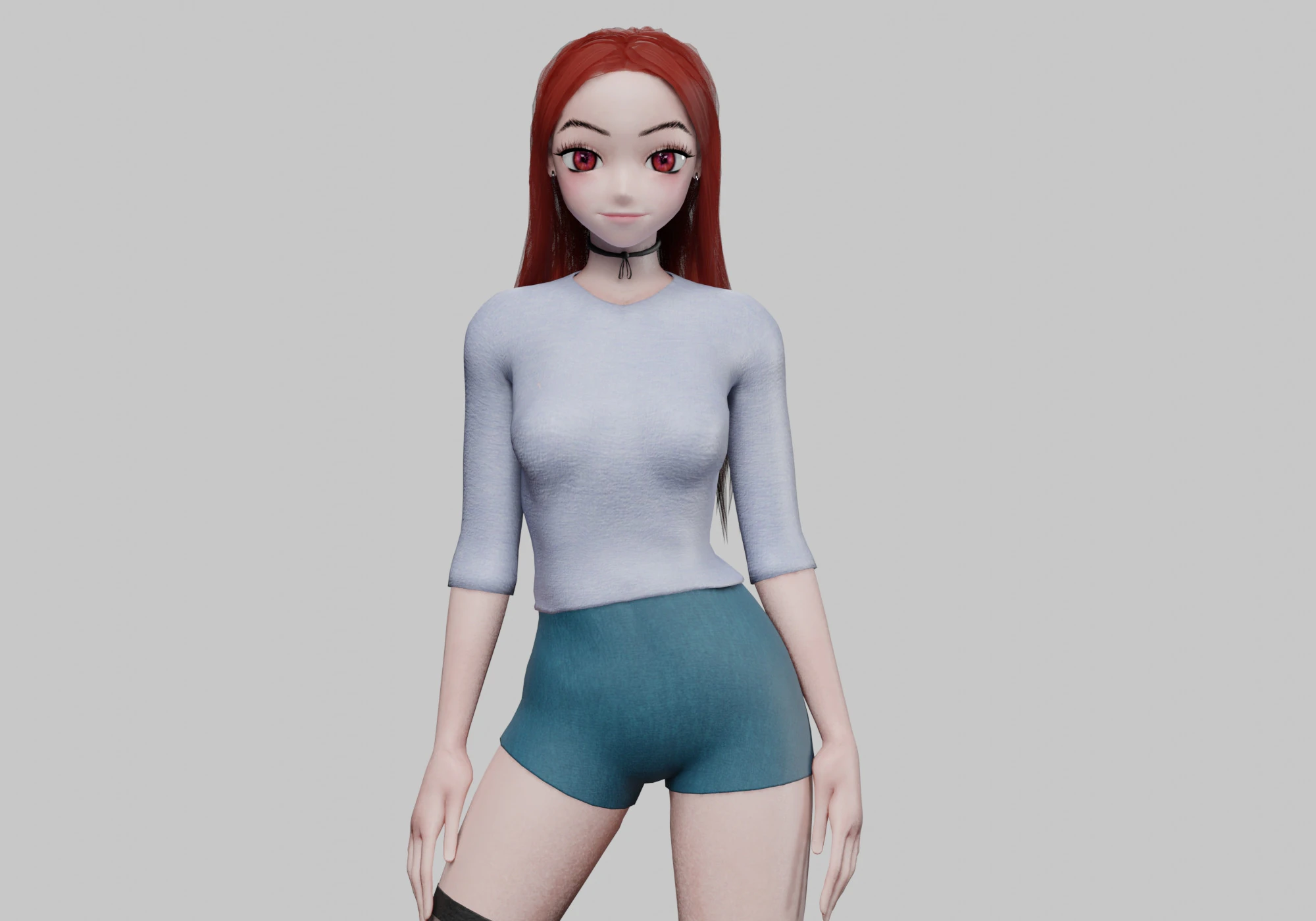 Sweet Basic girl V32649 3D Model .c4d .max .obj .3ds .fbx .stl .blend 