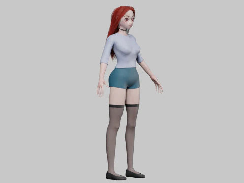 Sweet Basic girl V32649 3D Model