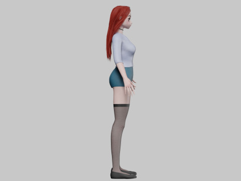 Sweet Basic girl V32649 3D 모델