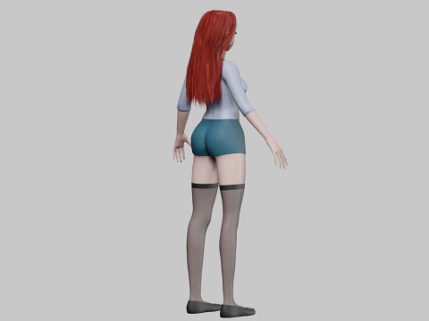 Sweet Basic girl V32649 3D 모델