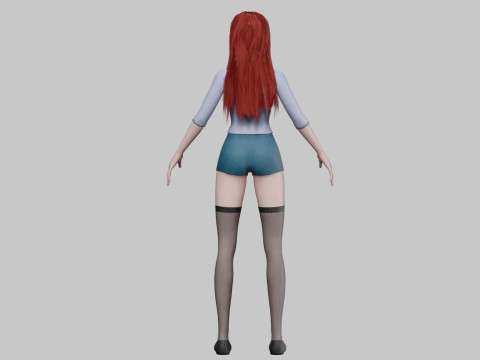 Sweet Basic girl V32649 3D 모델