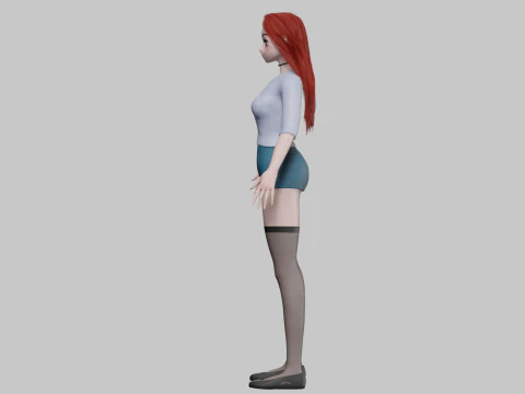 Sweet Basic girl V32649 3D Model
