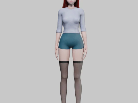 Sweet Basic girl V32649 3D Model