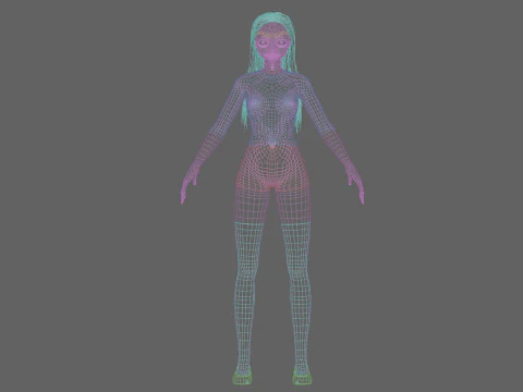 Sweet Basic girl V32649 3D Model