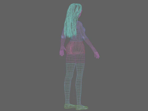 Sweet Basic girl V32649 3D Model