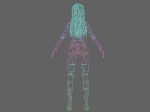 Sweet Basic girl V32649 3D Model