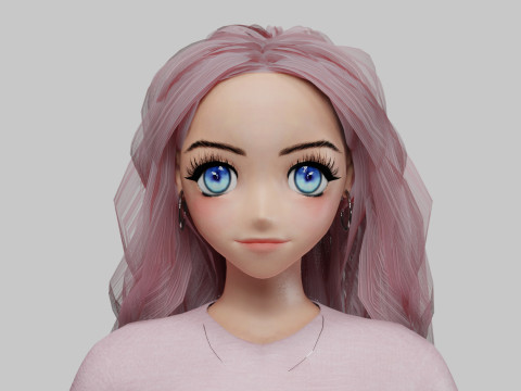Sweet cute girl V33816 Model 3D