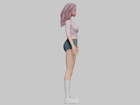 Sweet cute girl V33816 Model 3D