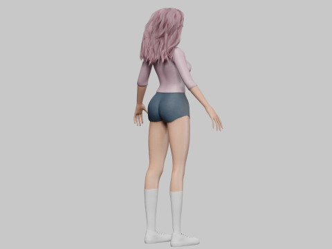 Sweet cute girl V33816 Model 3D