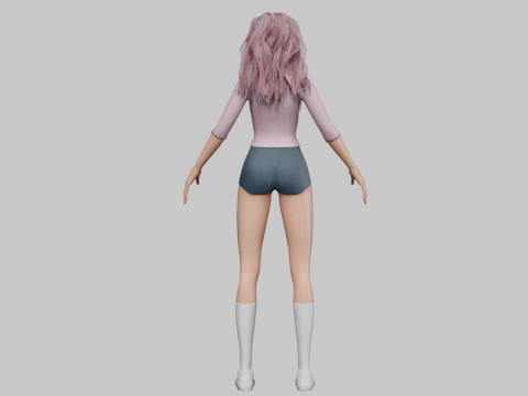 Sweet cute girl V33816 Model 3D