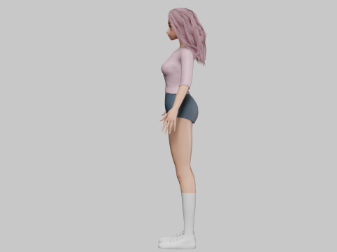 Sweet cute girl V33816 Model 3D
