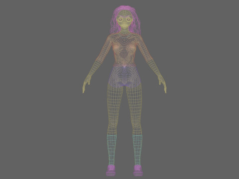 Sweet cute girl V33816 Model 3D