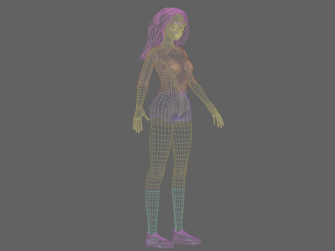 Sweet cute girl V33816 Model 3D