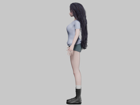 Teen anime girl V41647 3Dモデル