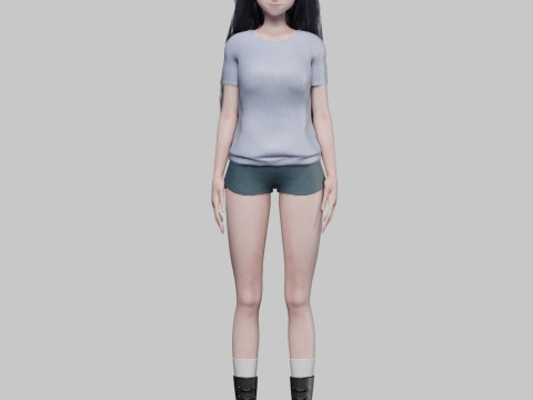 Teen anime girl V41647 3Dモデル