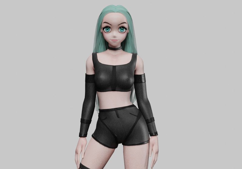 Teen cute girl V37145 3D मॉडल .c4d .max .obj .3ds .fbx .stl .blend 