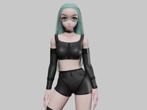 Teen cute girl V37145 Model 3D