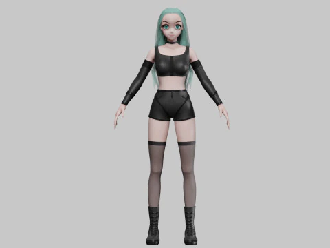 Teen cute girl V37145 3D Model