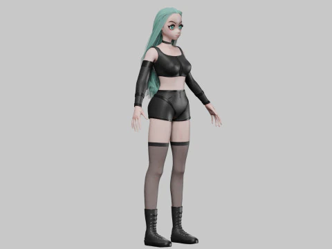 Teen cute girl V37145 3D Model