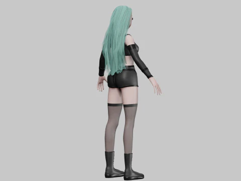 Teen cute girl V37145 3D Model
