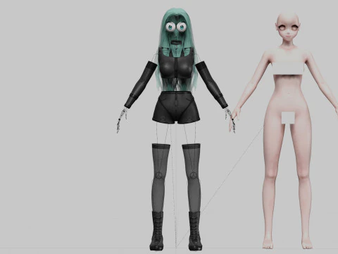 Teen cute girl V37145 3D Model