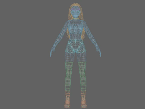 Teen cute girl V37145 3D Model