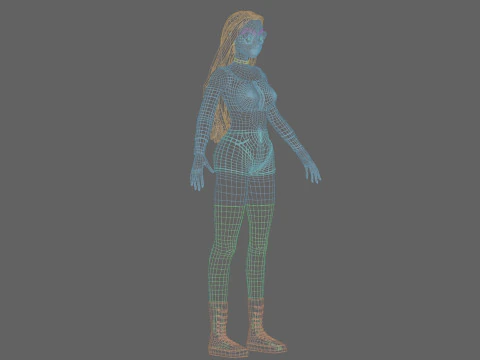 Teen cute girl V37145 3D Model