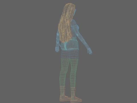 Teen cute girl V37145 3D Model
