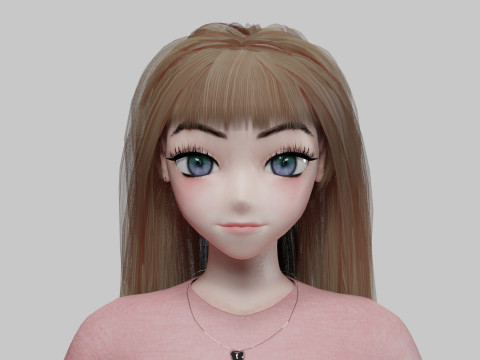 Young cute girl V36053 Modelo 3D