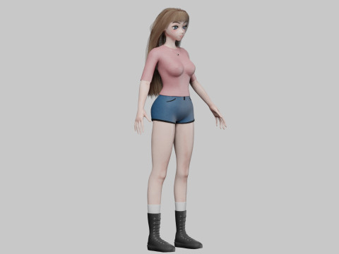 Young cute girl V36053 Modelo 3D