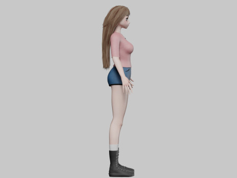 Young cute girl V36053 Modelo 3D