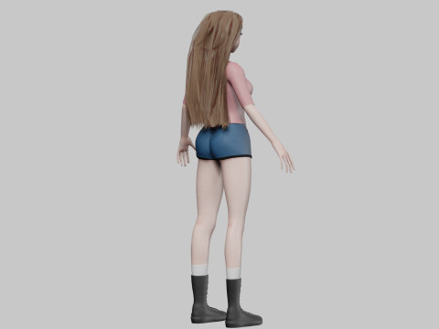 Young cute girl V36053 Modelo 3D
