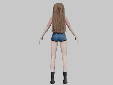 Young cute girl V36053 Modelo 3D