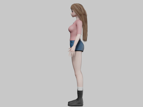 Young cute girl V36053 Modelo 3D