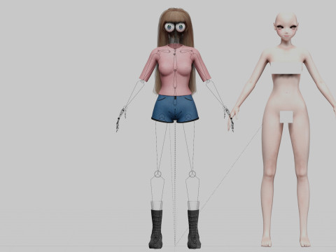 Young cute girl V36053 Modelo 3D