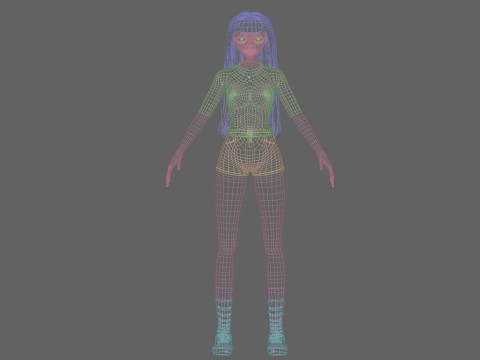 Young cute girl V36053 Modelo 3D