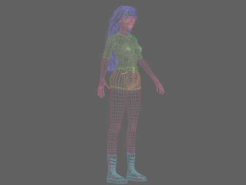 Young cute girl V36053 Modelo 3D
